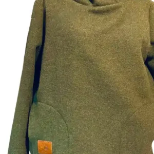 Huberta Jagd Loden Kapuzen Pullover, Olive Sonderangebot